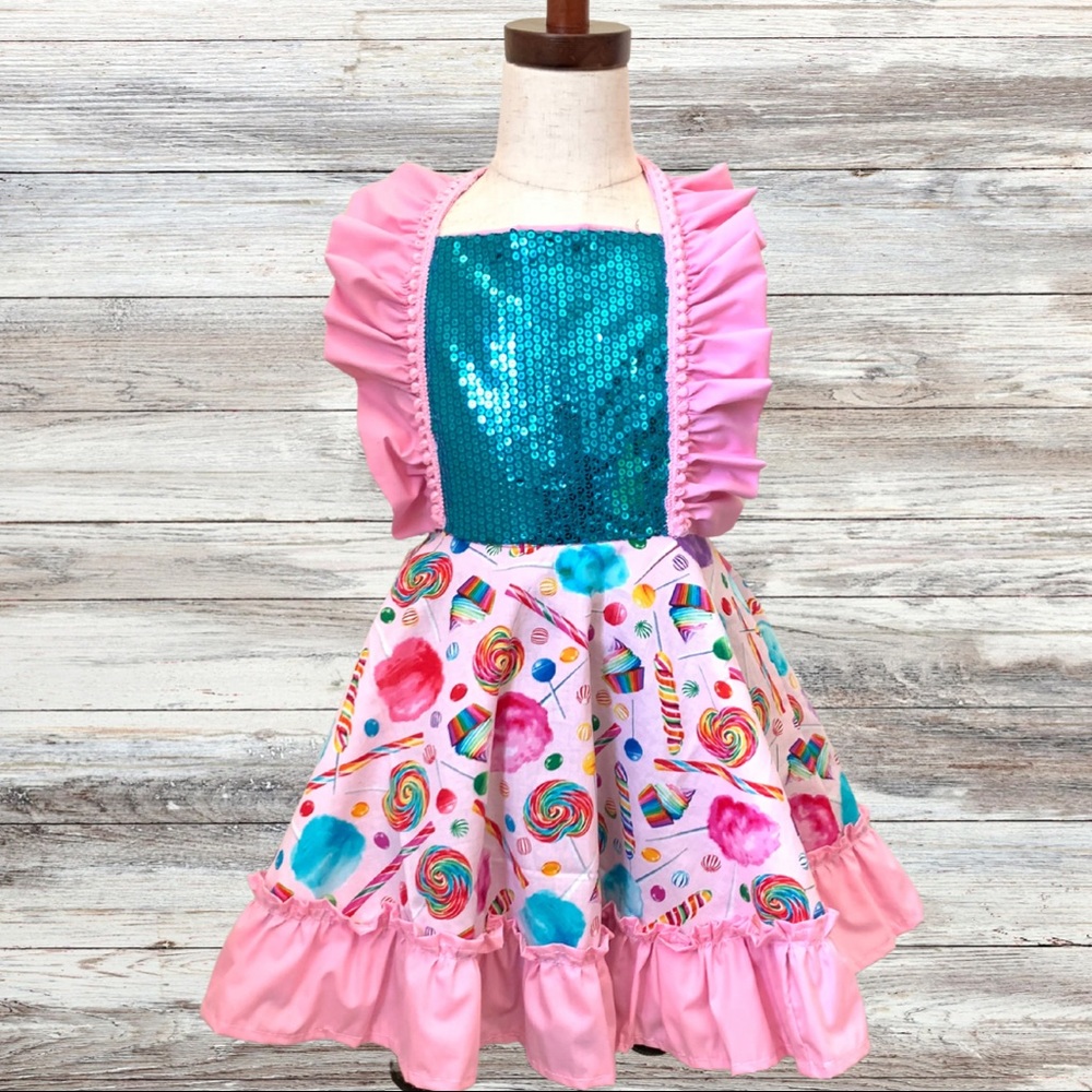 Candy theme birthday dress 4/5T